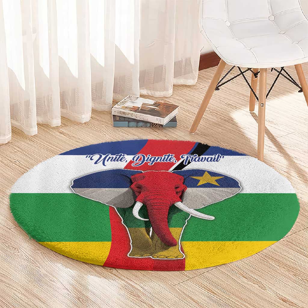 Central African Republic Republic Day 1958 Round Carpet Zo Kwe Zo - Flag Style LT18