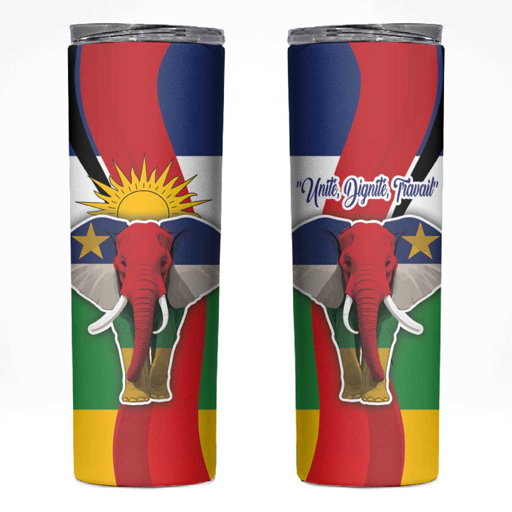 Central African Republic Republic Day 1958 Skinny Tumbler Zo Kwe Zo - Flag Style LT18