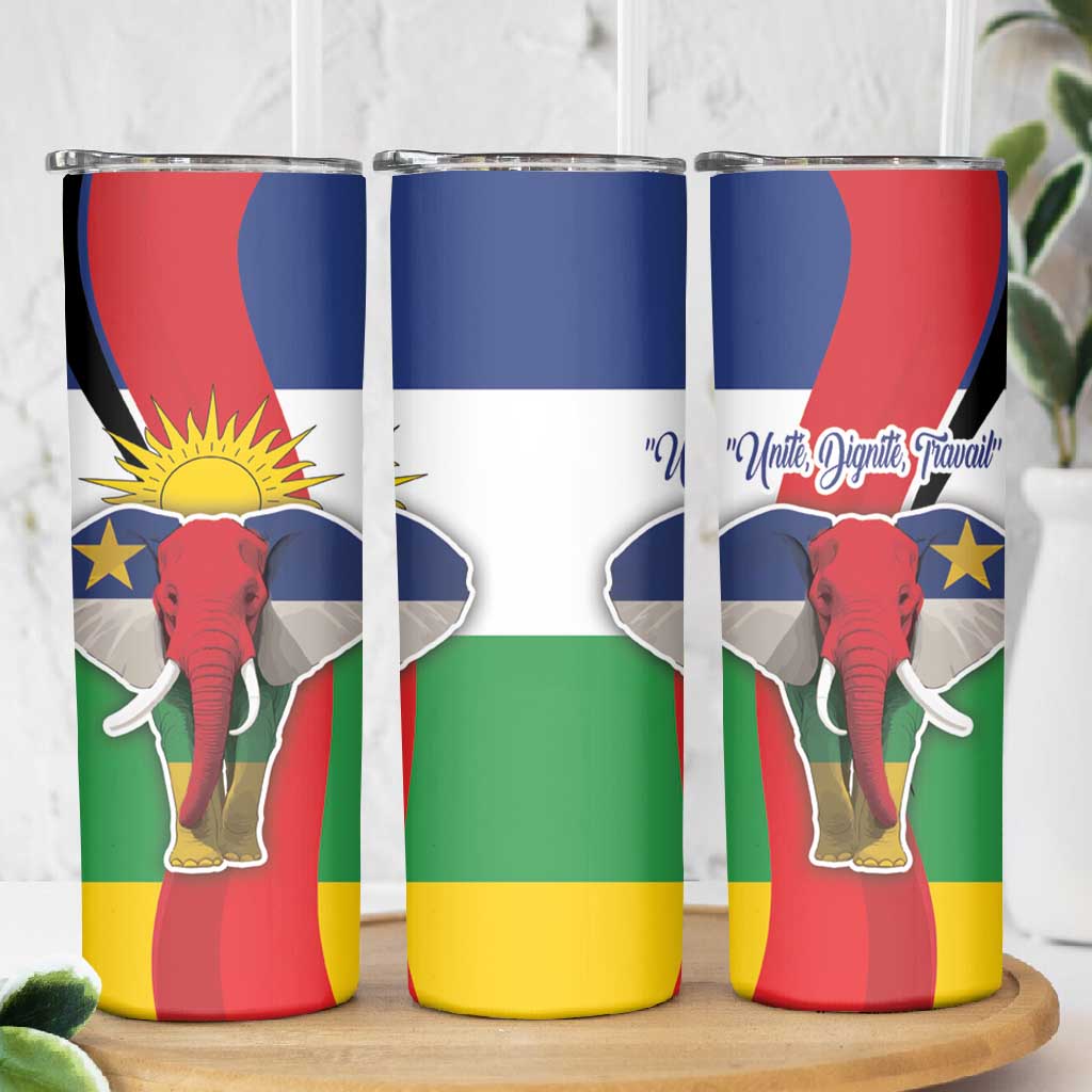 Central African Republic Republic Day 1958 Skinny Tumbler Zo Kwe Zo - Flag Style LT18