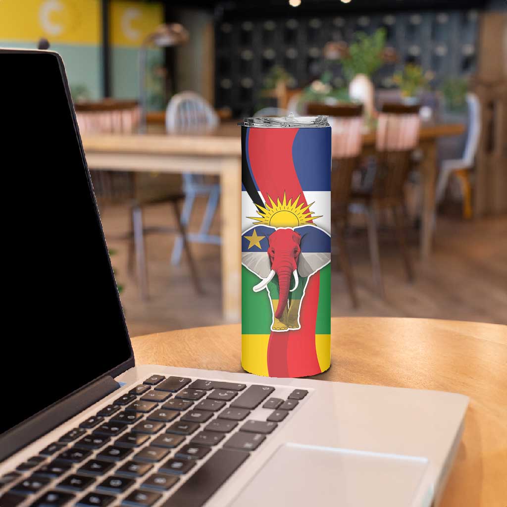 Central African Republic Republic Day 1958 Skinny Tumbler Zo Kwe Zo - Flag Style LT18