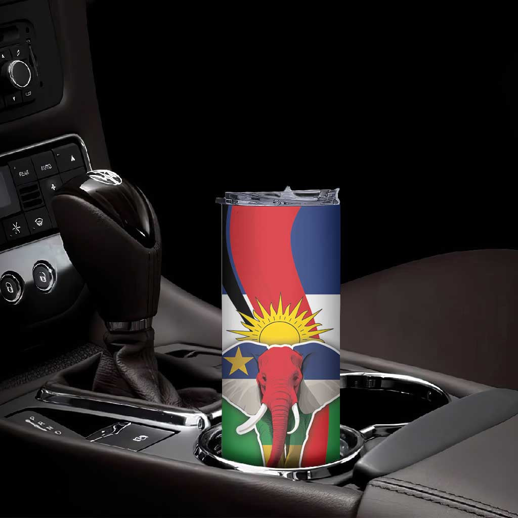 Central African Republic Republic Day 1958 Skinny Tumbler Zo Kwe Zo - Flag Style LT18