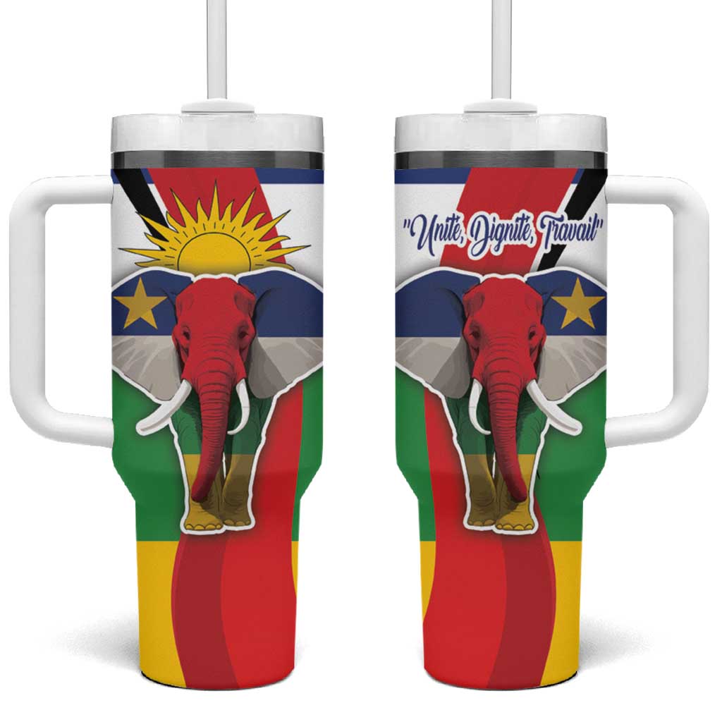 Central African Republic Republic Day 1958 Tumbler With Handle Zo Kwe Zo - Flag Style LT18