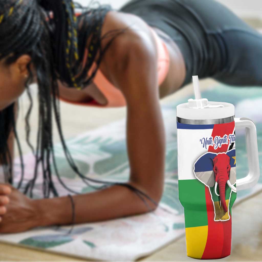 Central African Republic Republic Day 1958 Tumbler With Handle Zo Kwe Zo - Flag Style LT18