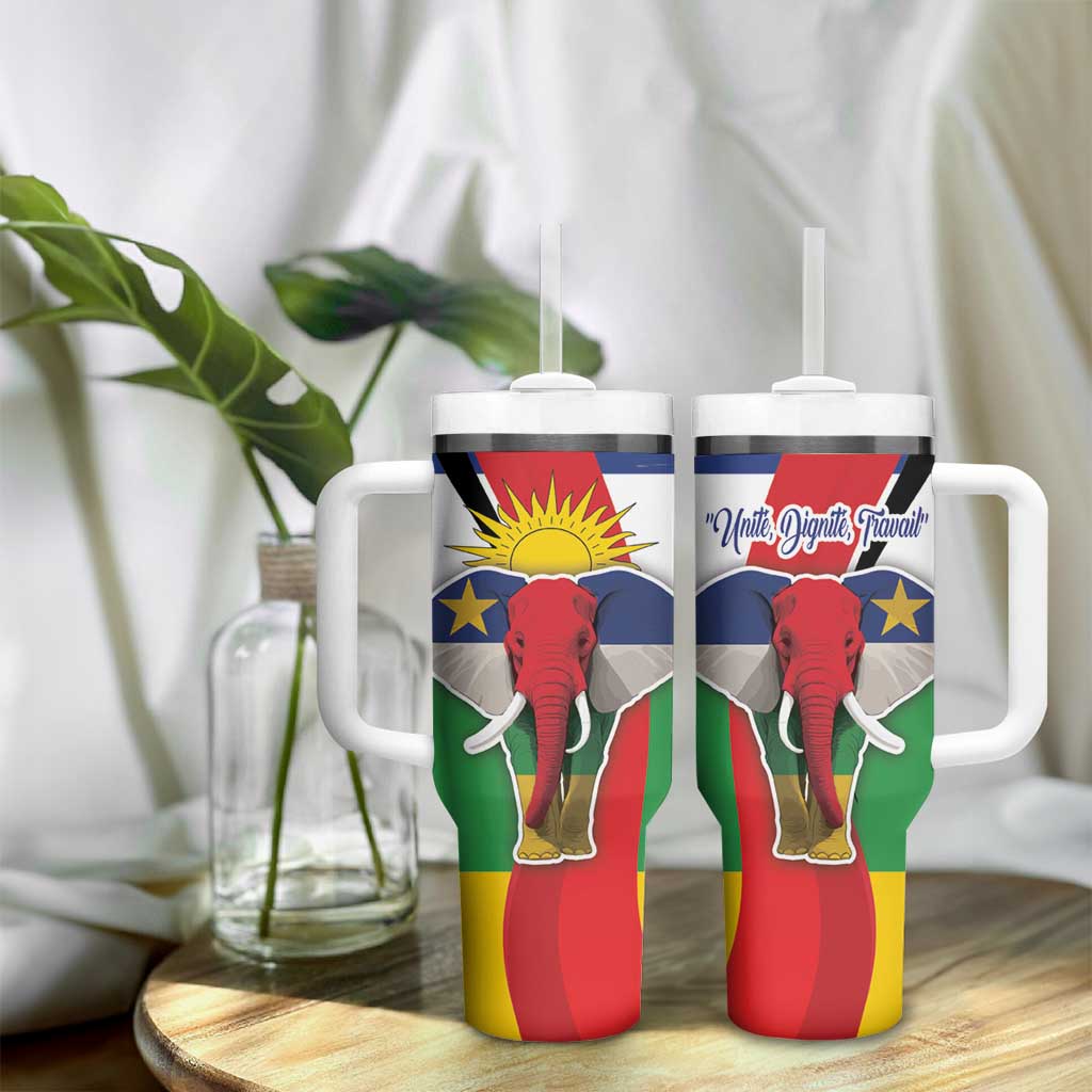 Central African Republic Republic Day 1958 Tumbler With Handle Zo Kwe Zo - Flag Style LT18