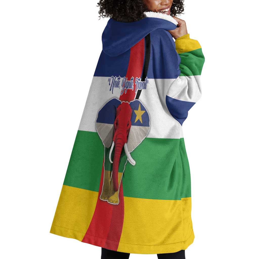 Central African Republic Republic Day 1958 Wearable Blanket Hoodie Zo Kwe Zo - Flag Style LT18