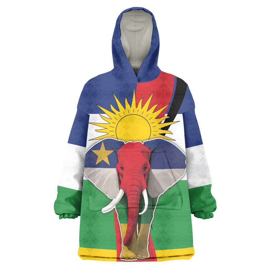 Central African Republic Republic Day 1958 Wearable Blanket Hoodie Zo Kwe Zo - Flag Style LT18