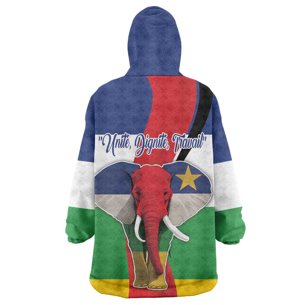 Central African Republic Republic Day 1958 Wearable Blanket Hoodie Zo Kwe Zo - Flag Style LT18