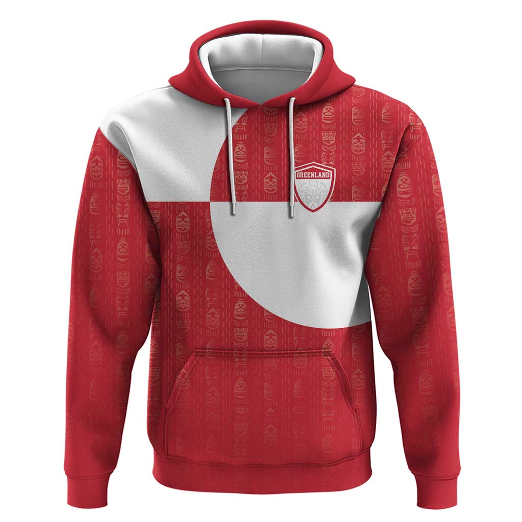 Custom Greenland Football Hoodie Polar-Bamserne Tupilaq Pattern LT18