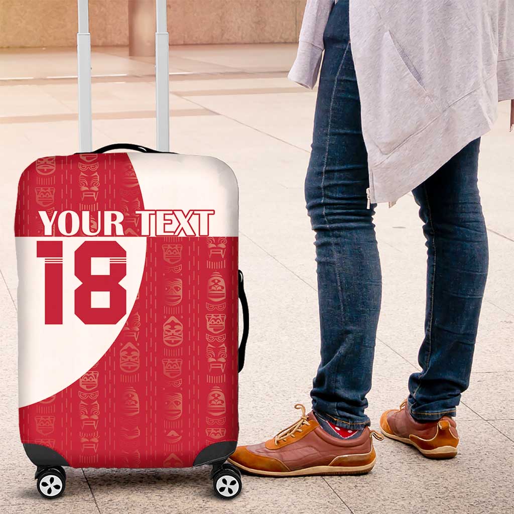 Custom Greenland Football Luggage Cover Polar-Bamserne Tupilaq Pattern LT18