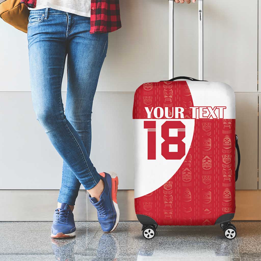 Custom Greenland Football Luggage Cover Polar-Bamserne Tupilaq Pattern LT18