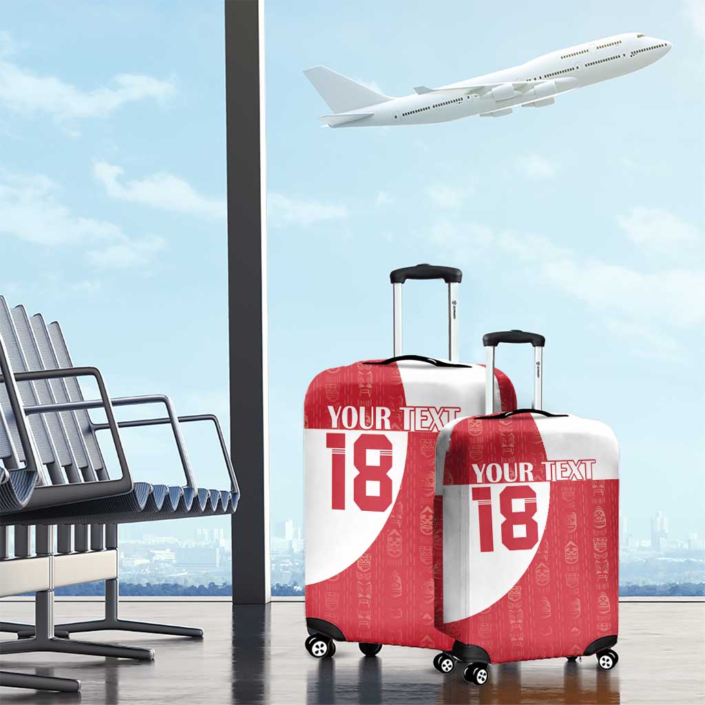 Custom Greenland Football Luggage Cover Polar-Bamserne Tupilaq Pattern LT18