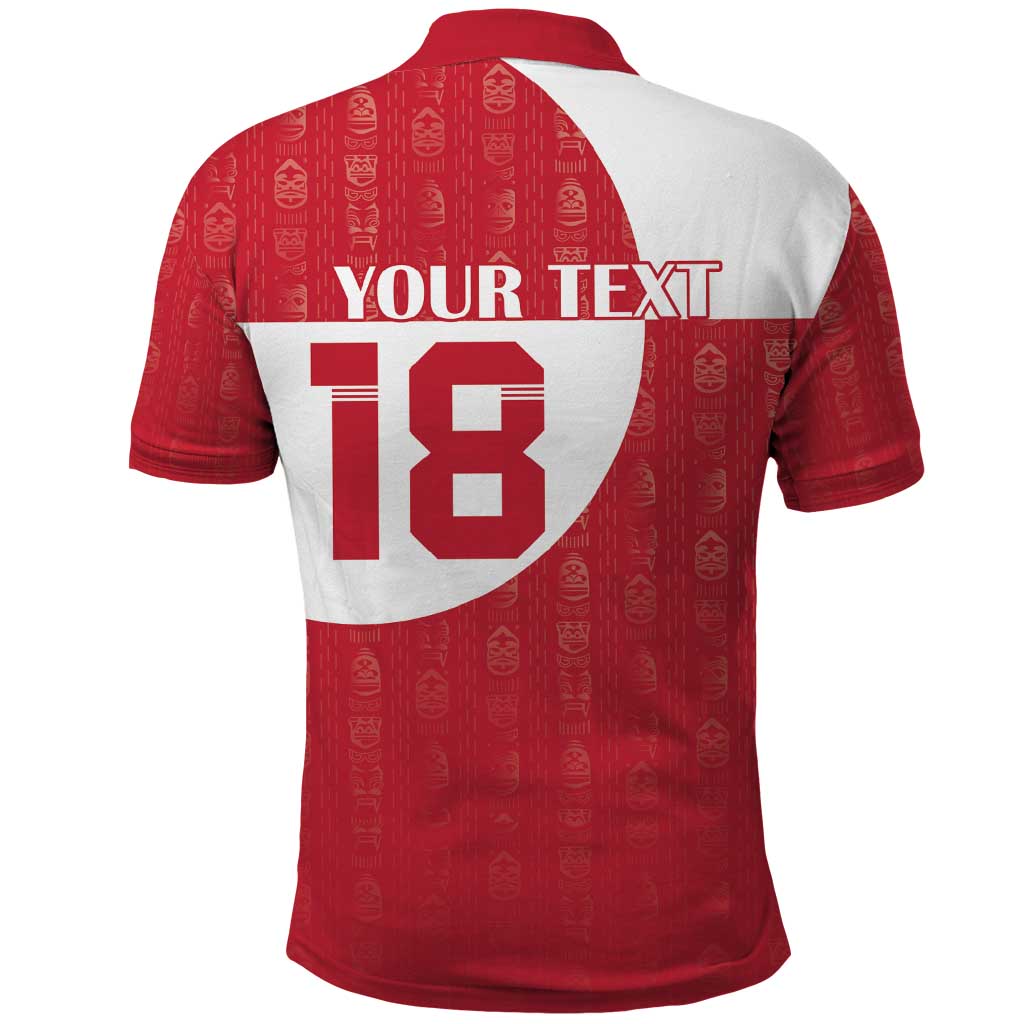 Custom Greenland Football Polo Shirt Polar-Bamserne Tupilaq Pattern LT18