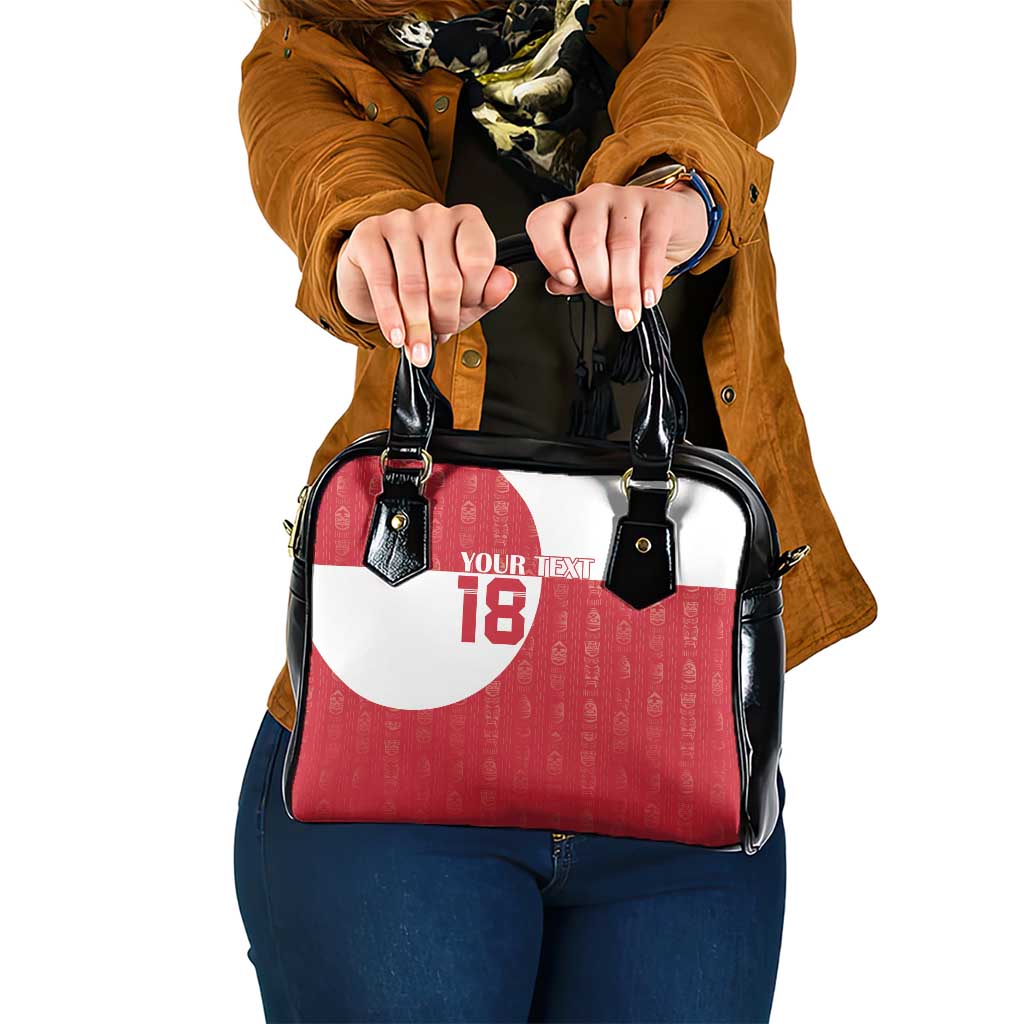 Custom Greenland Football Shoulder Handbag Polar-Bamserne Tupilaq Pattern LT18