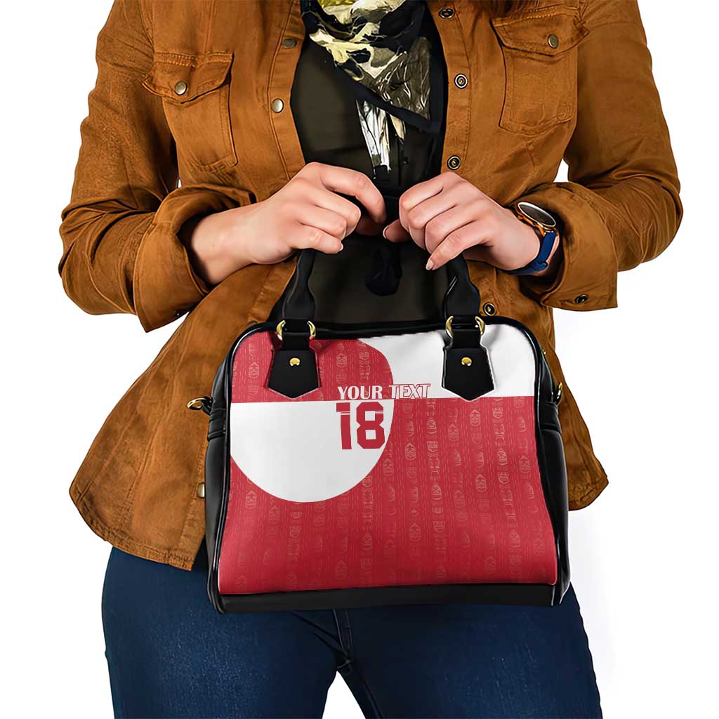 Custom Greenland Football Shoulder Handbag Polar-Bamserne Tupilaq Pattern LT18