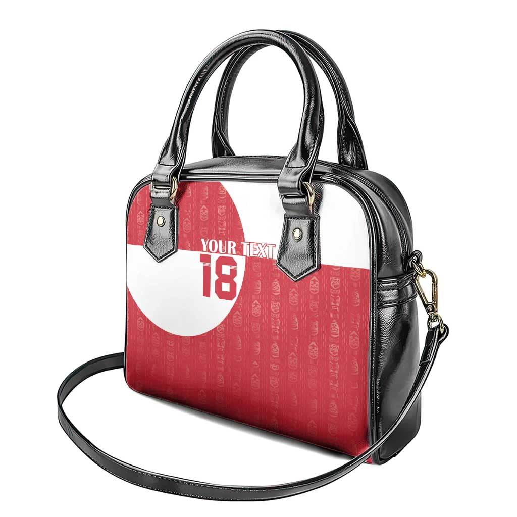 Custom Greenland Football Shoulder Handbag Polar-Bamserne Tupilaq Pattern LT18