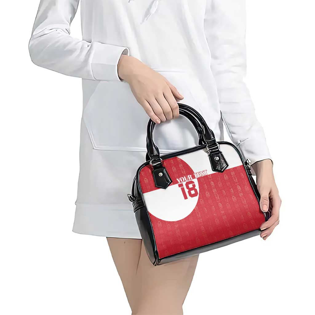 Custom Greenland Football Shoulder Handbag Polar-Bamserne Tupilaq Pattern LT18