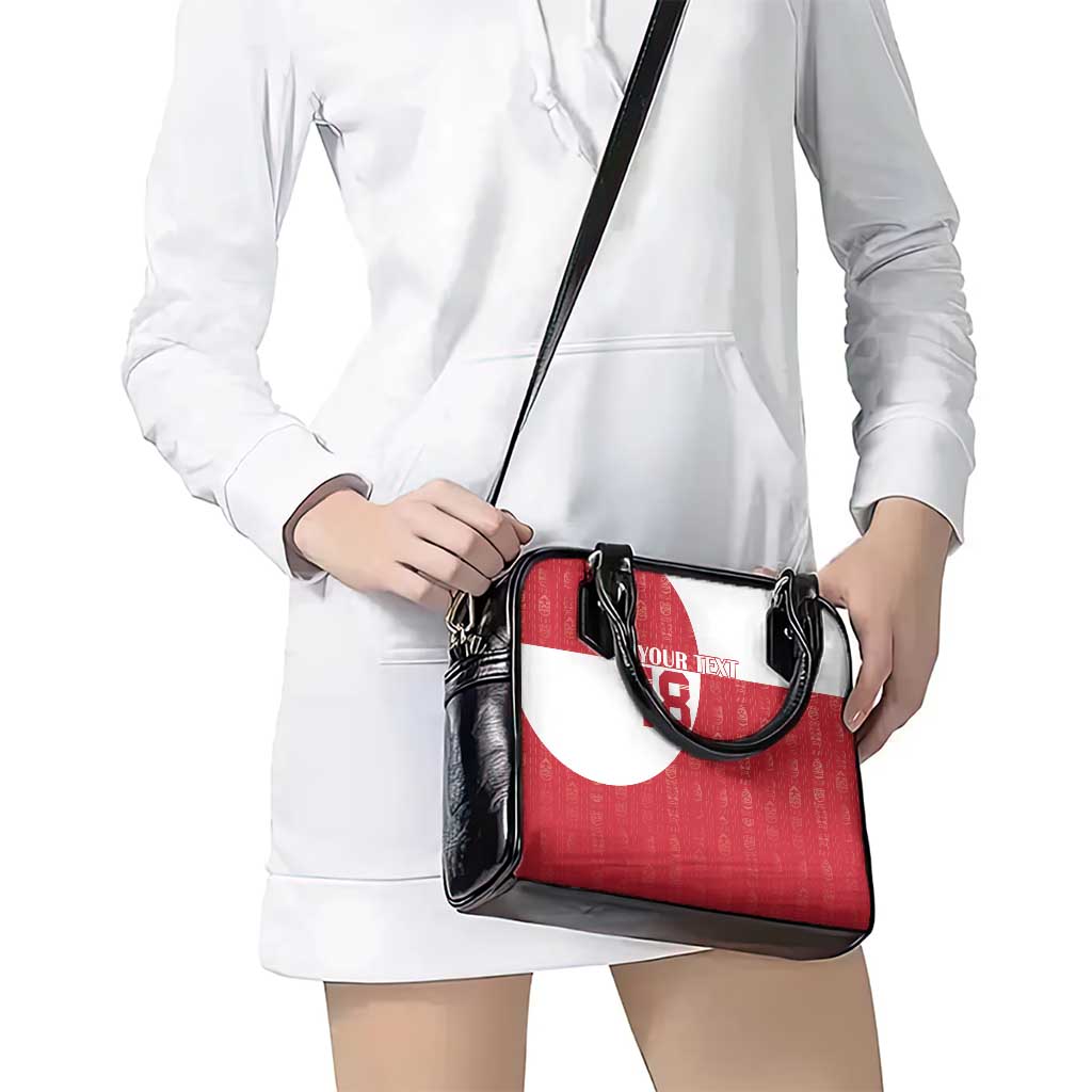 Custom Greenland Football Shoulder Handbag Polar-Bamserne Tupilaq Pattern LT18