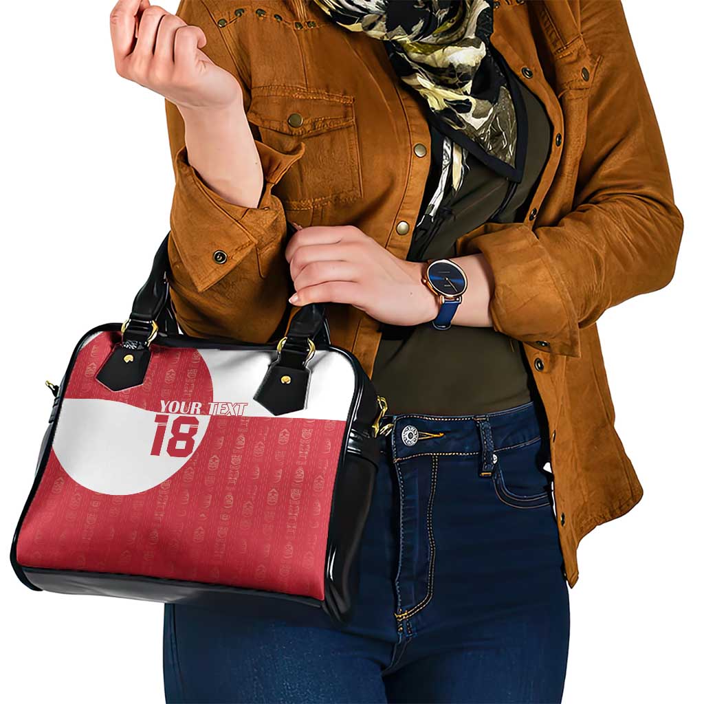 Custom Greenland Football Shoulder Handbag Polar-Bamserne Tupilaq Pattern LT18