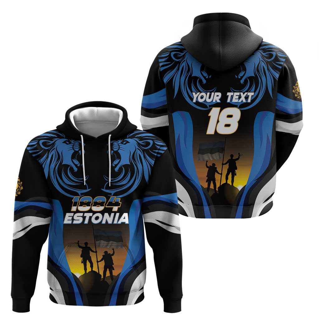 Custom Estonia National Flag Day Hoodie Mu isamaa, mu onn ja room LT18