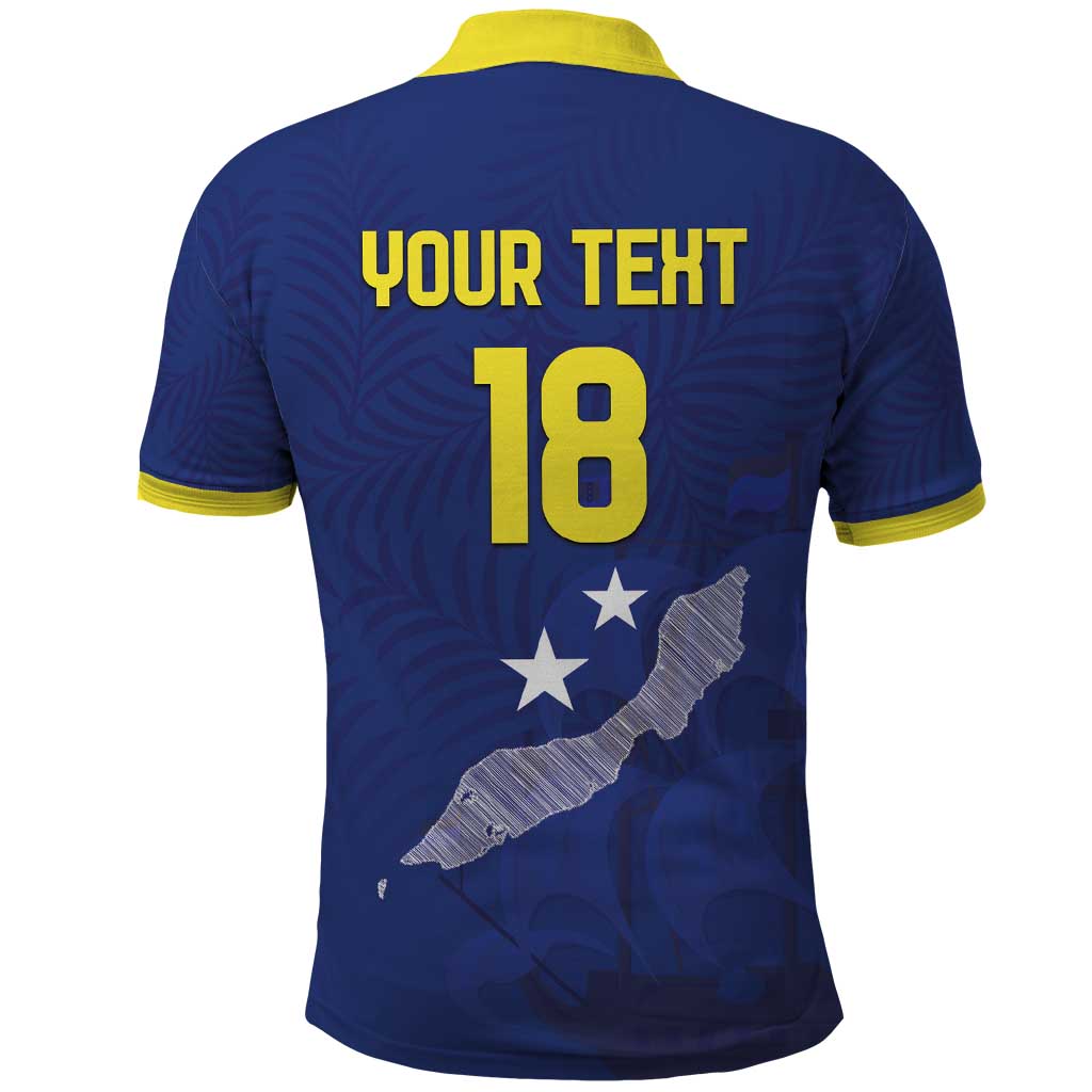 Custom Curacao Football Polo Shirt La Pantera Negra LT18