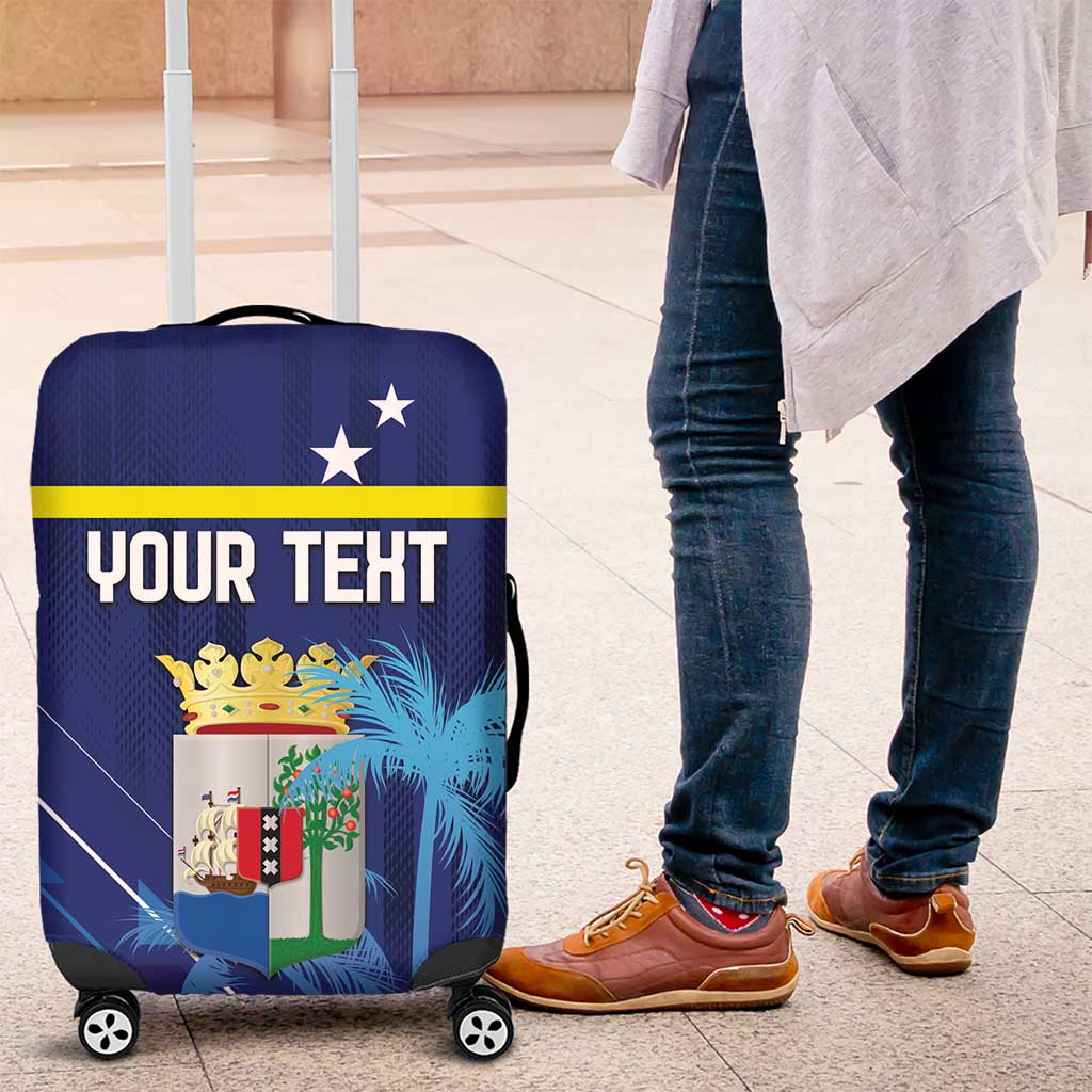 Personalized Curacao Flag Day Luggage Cover Dia di Bandera LT18