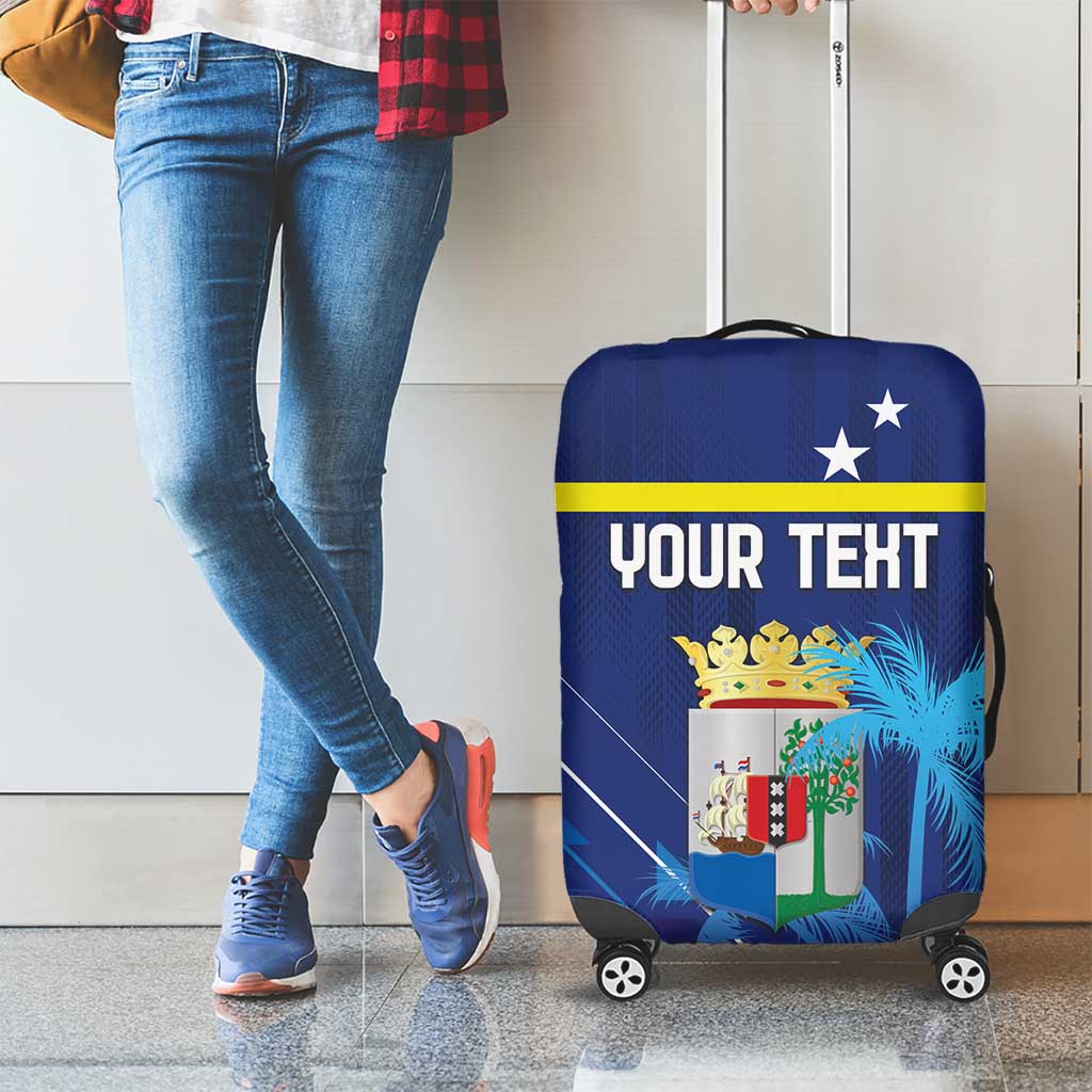 Personalized Curacao Flag Day Luggage Cover Dia di Bandera LT18