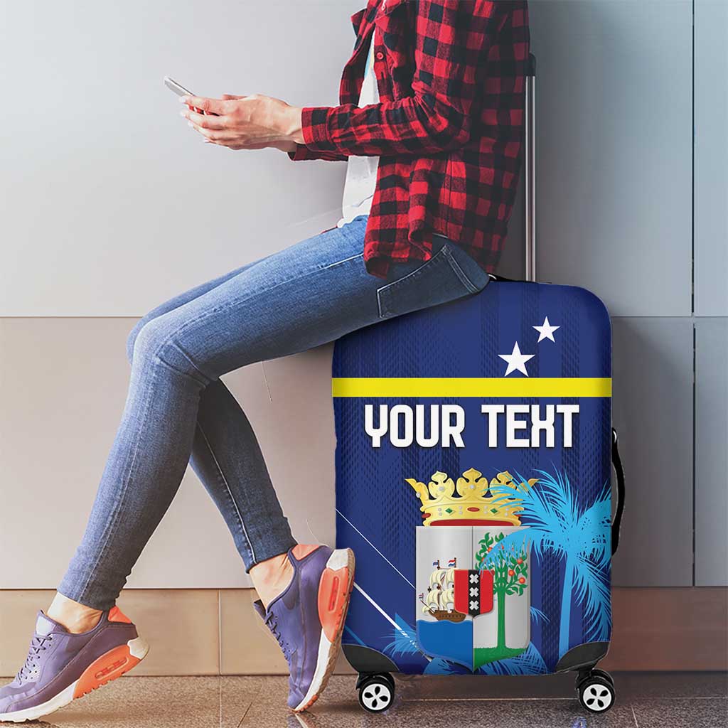 Personalized Curacao Flag Day Luggage Cover Dia di Bandera LT18