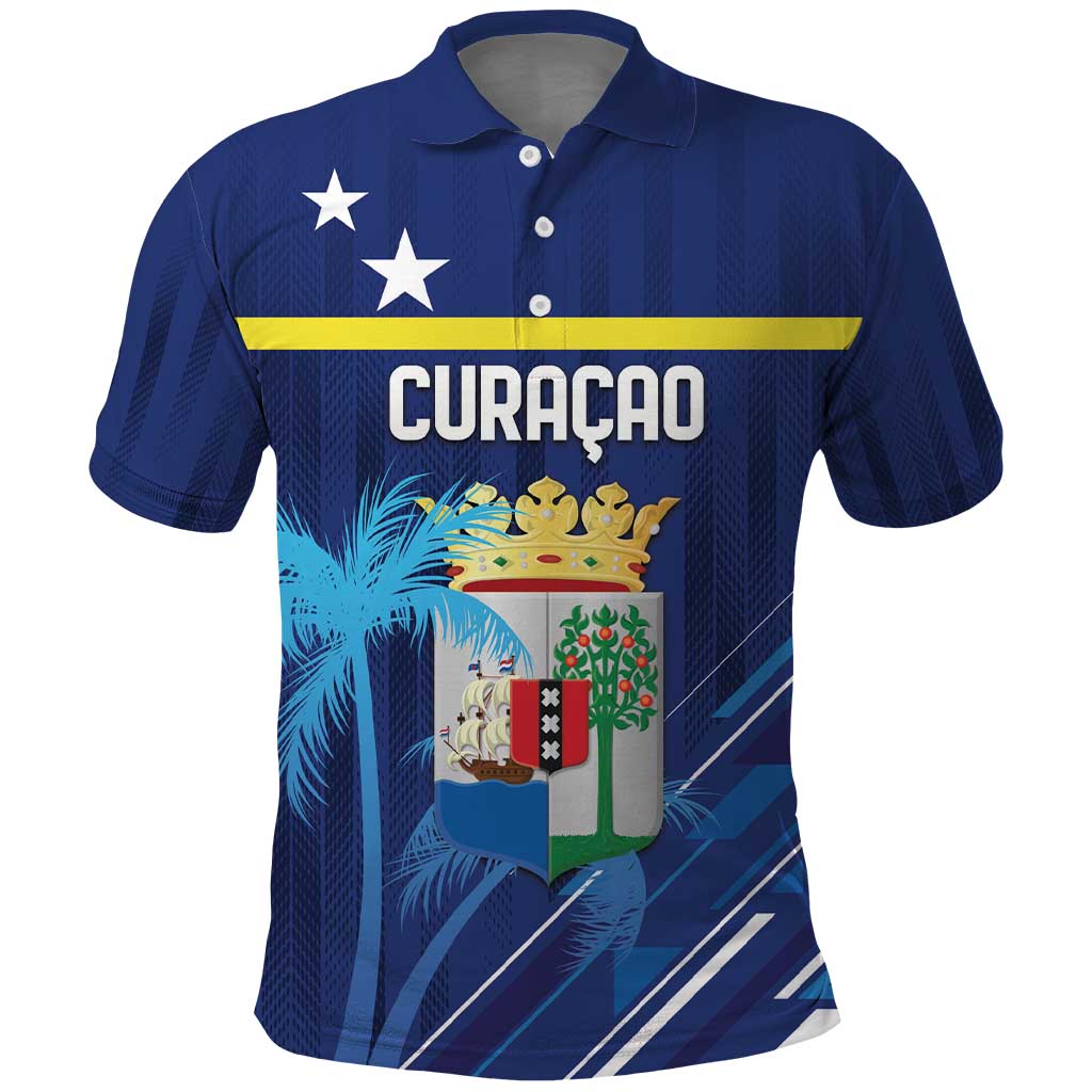 Personalized Curacao Flag Day Polo Shirt Dia di Bandera LT18