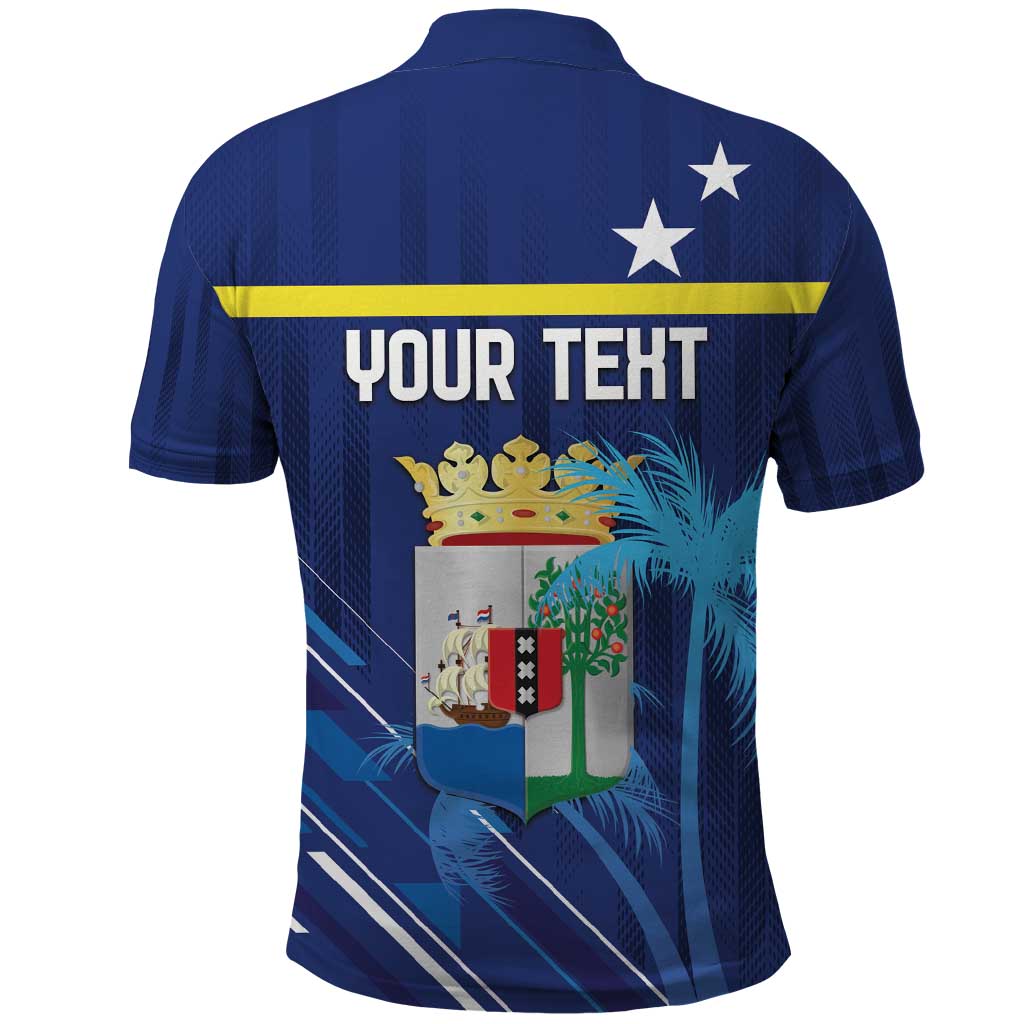 Personalized Curacao Flag Day Polo Shirt Dia di Bandera LT18