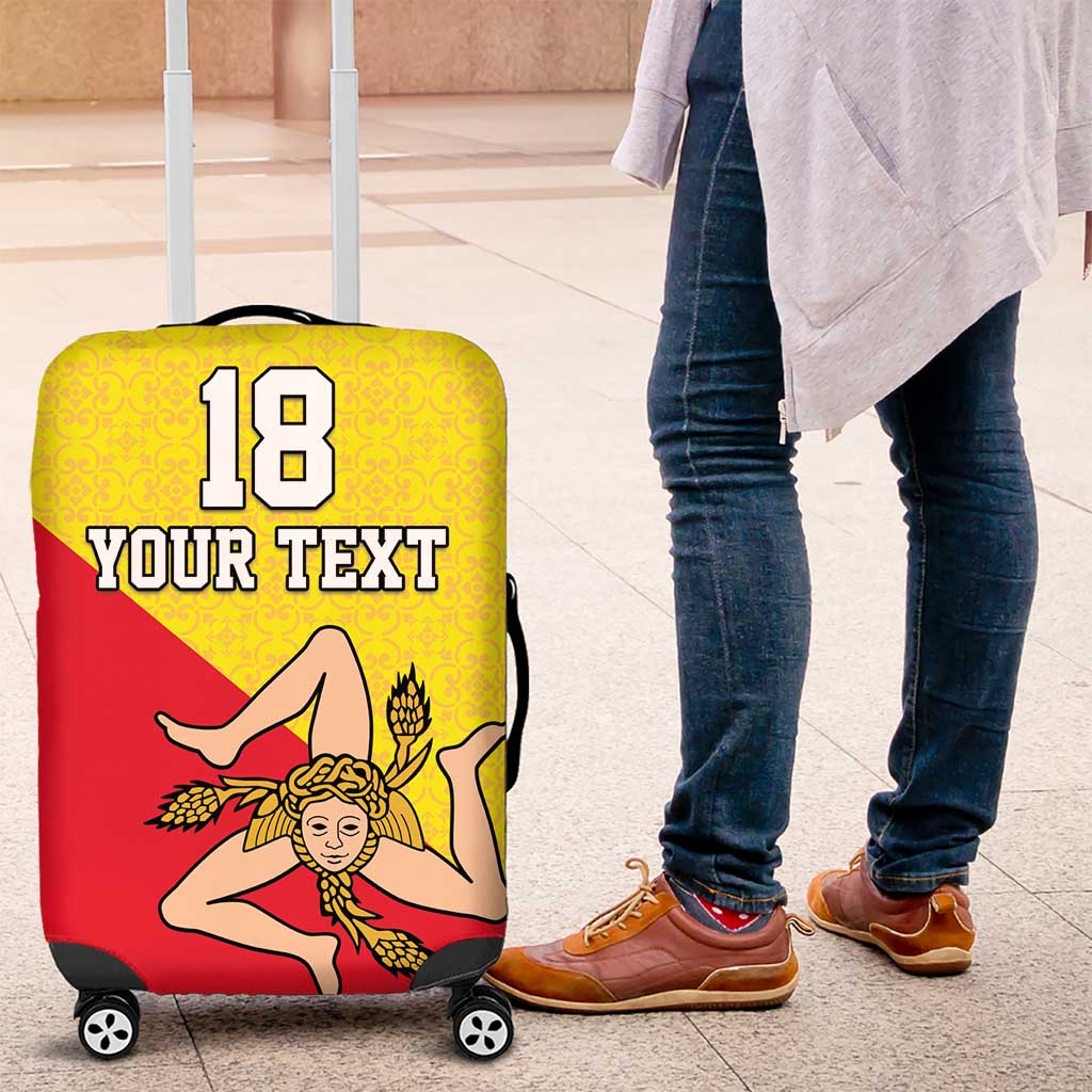 Custom Sicilia Football Luggage Cover Naziunali Siciliana LT18