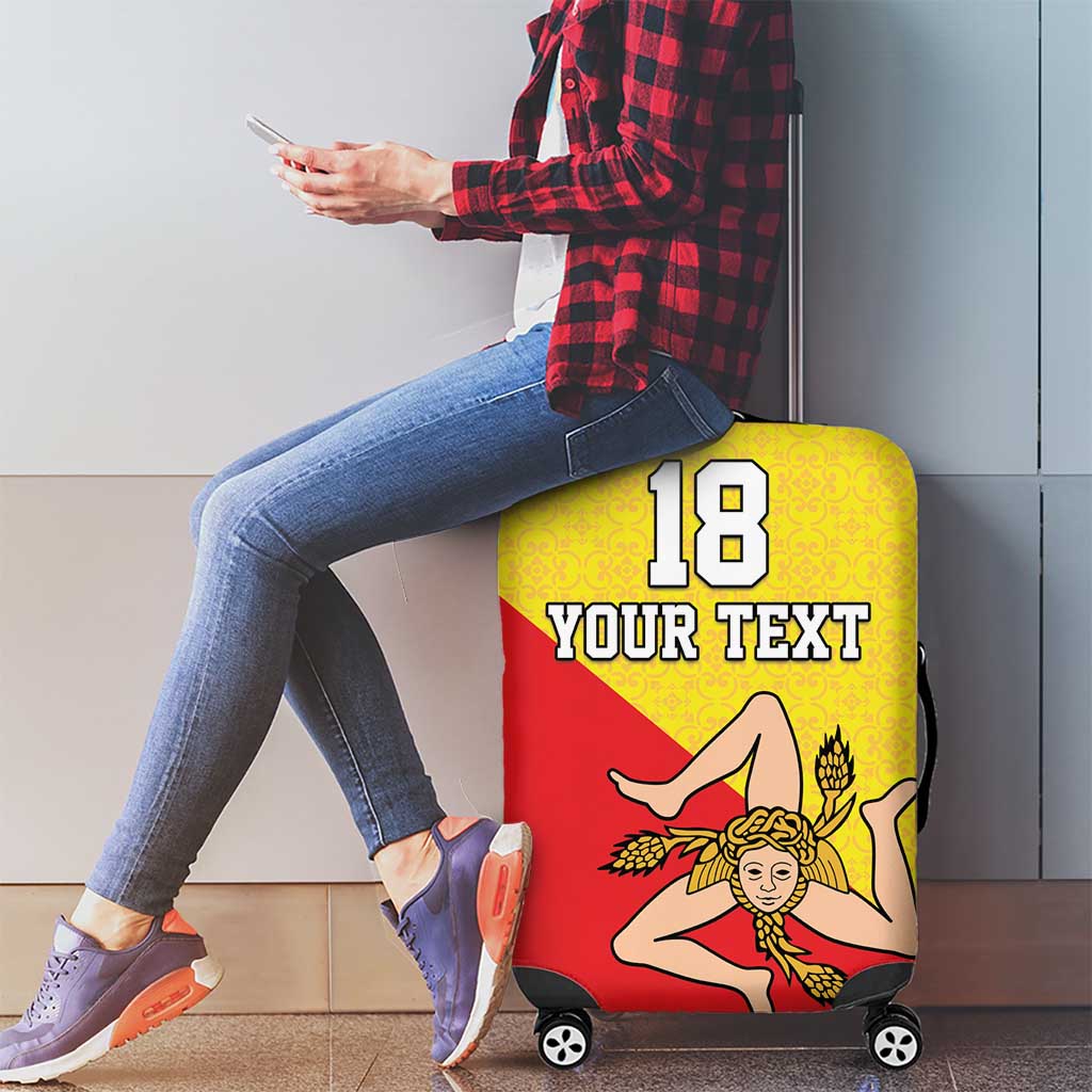 Custom Sicilia Football Luggage Cover Naziunali Siciliana LT18