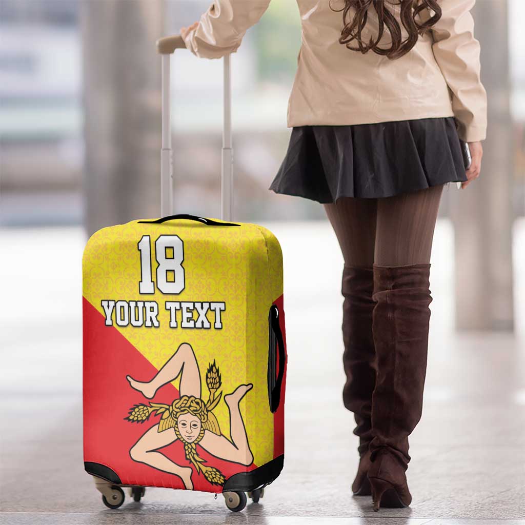 Custom Sicilia Football Luggage Cover Naziunali Siciliana LT18