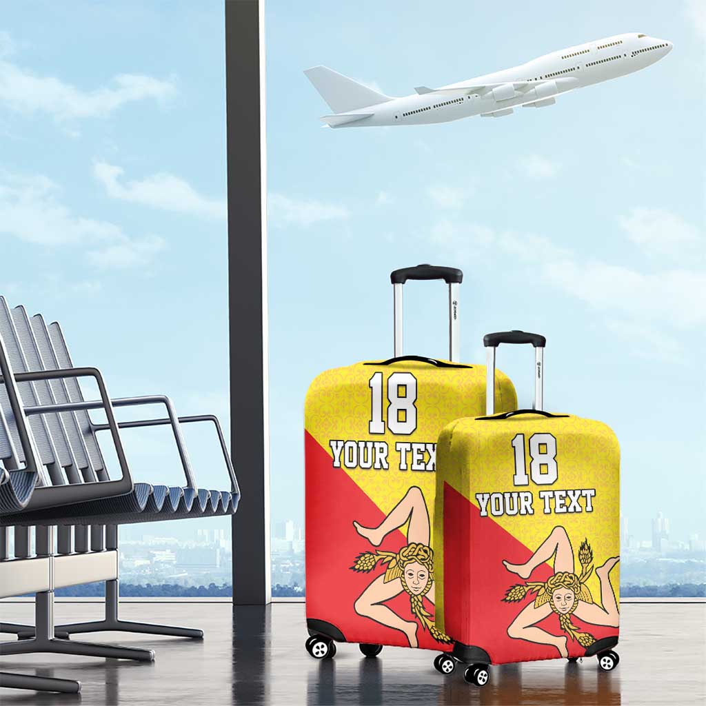 Custom Sicilia Football Luggage Cover Naziunali Siciliana LT18