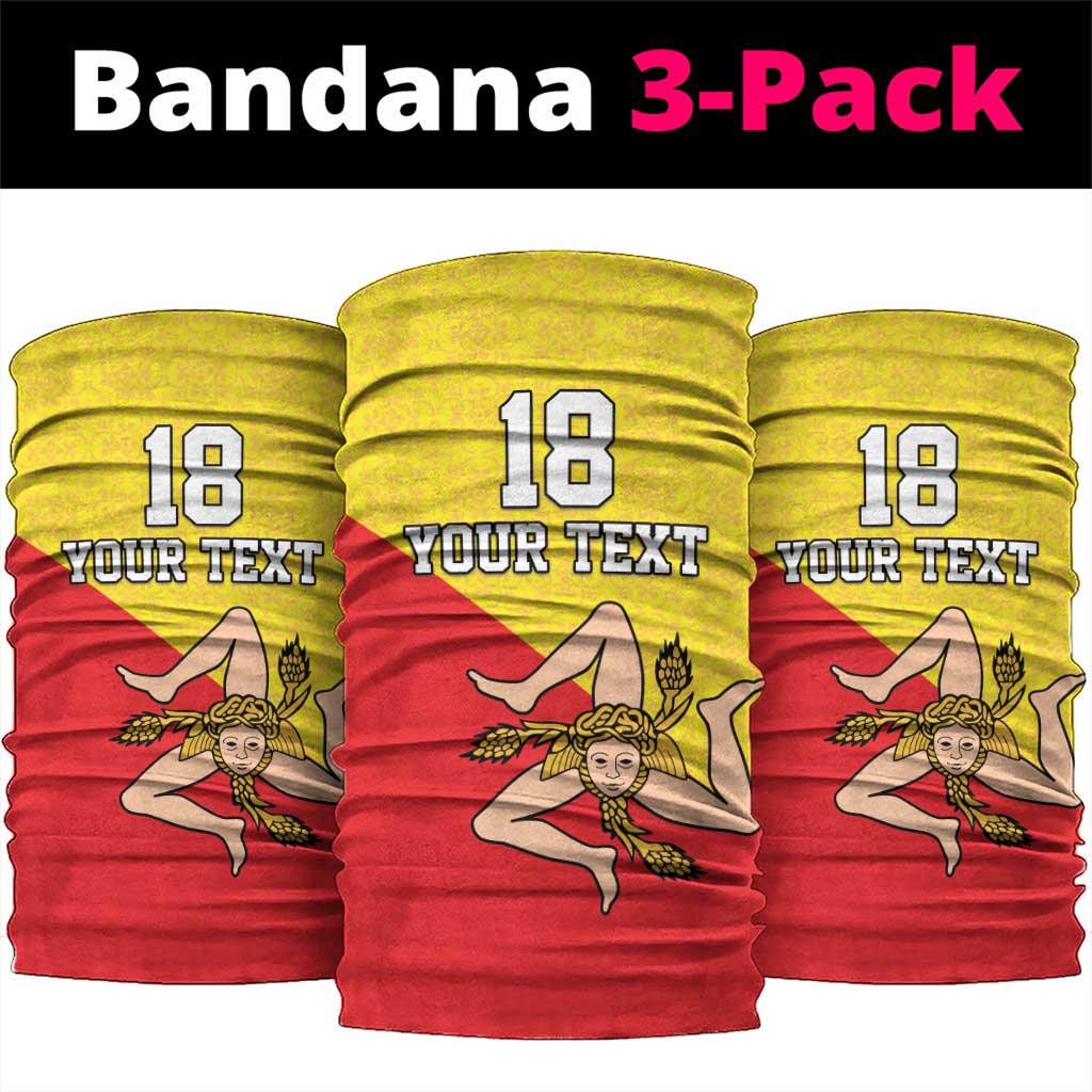 Custom Sicilia Football Neck Gaiter Naziunali Siciliana LT18