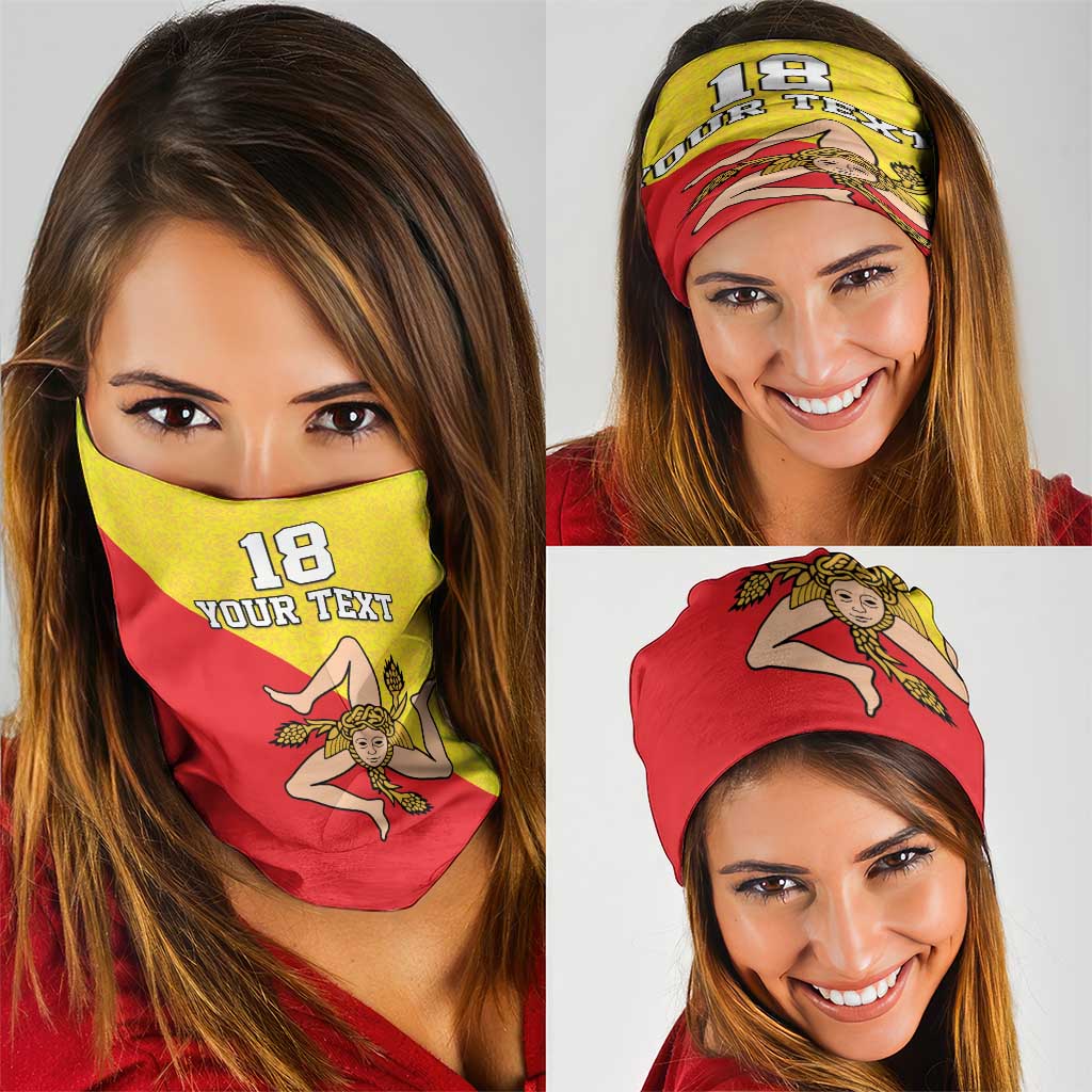 Custom Sicilia Football Neck Gaiter Naziunali Siciliana LT18