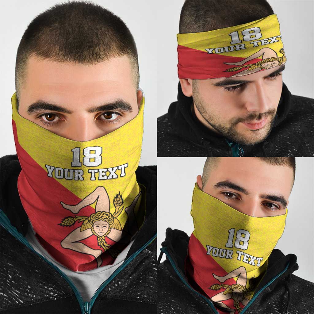 Custom Sicilia Football Neck Gaiter Naziunali Siciliana LT18