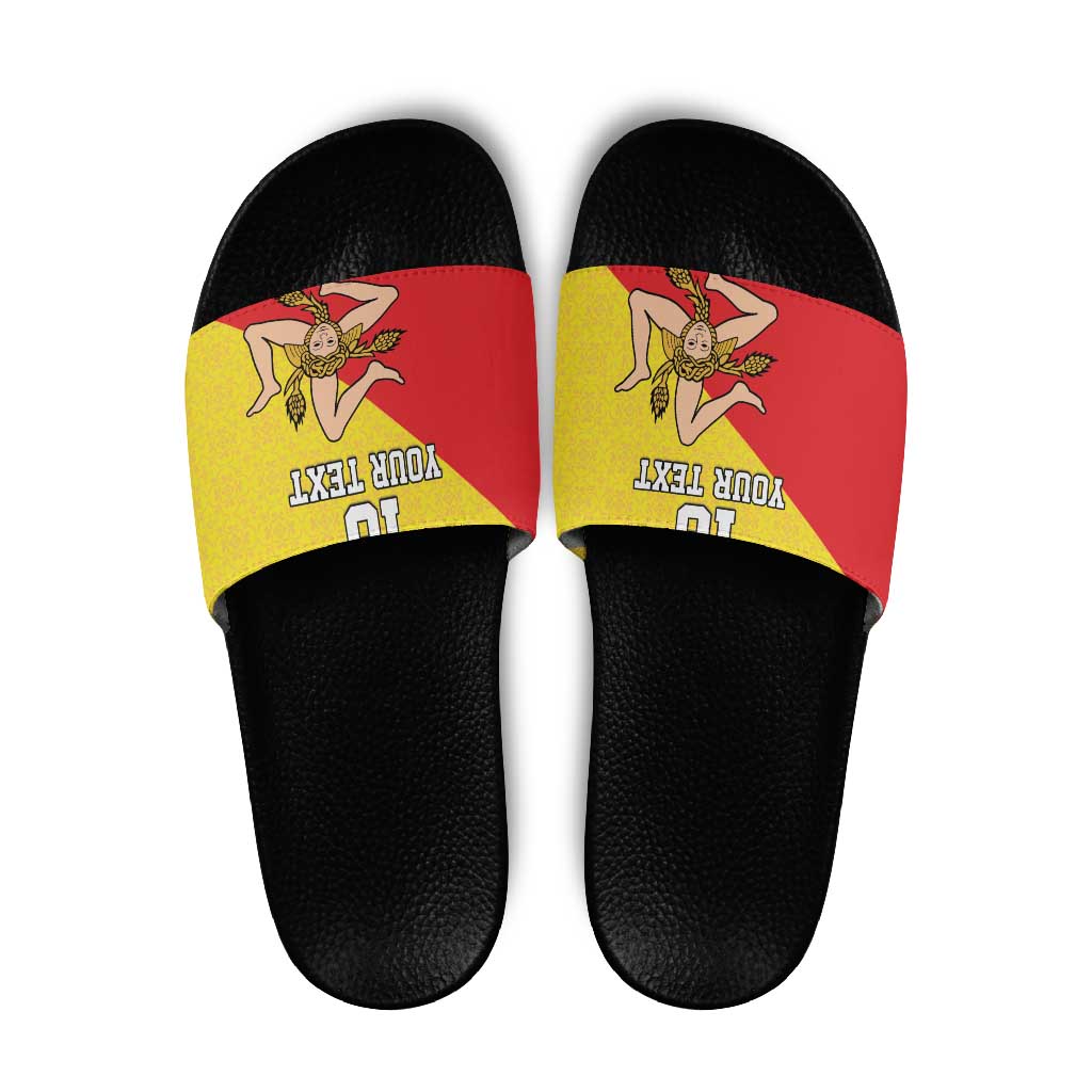 Custom Sicilia Football Slide Sandals Naziunali Siciliana LT18