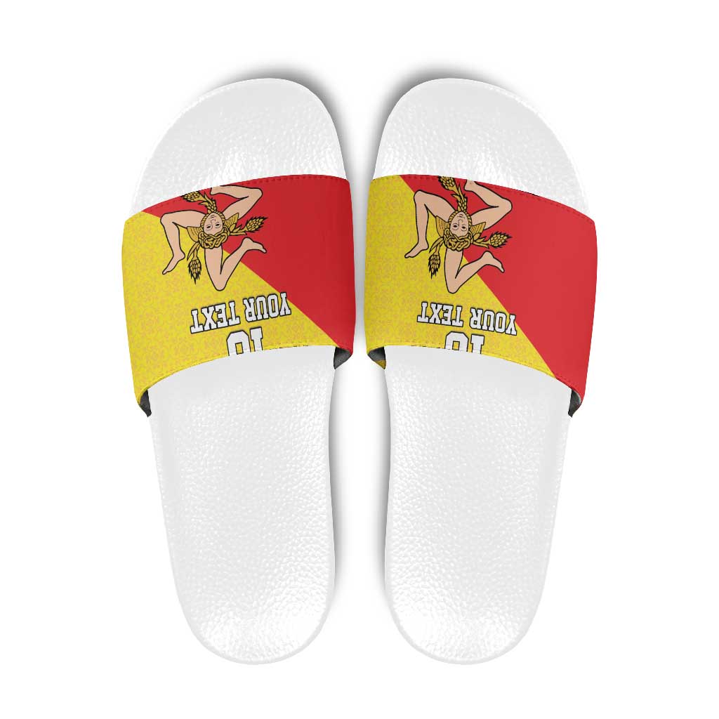 Custom Sicilia Football Slide Sandals Naziunali Siciliana LT18
