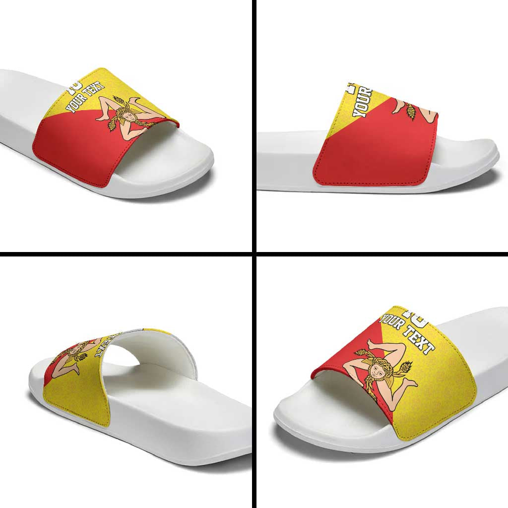 Custom Sicilia Football Slide Sandals Naziunali Siciliana LT18