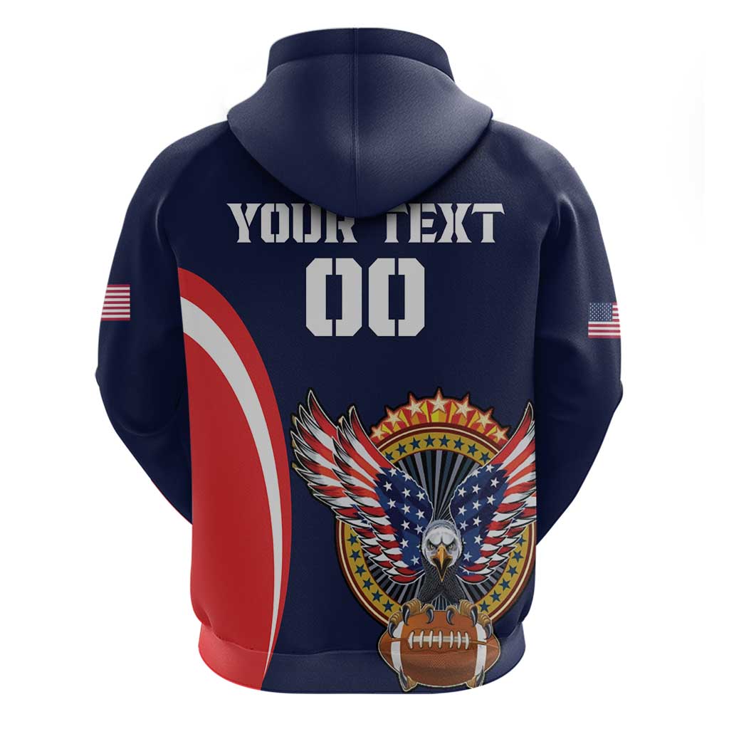 Custom USA Rugby Hoodie American Eagle With USA Flags LT18