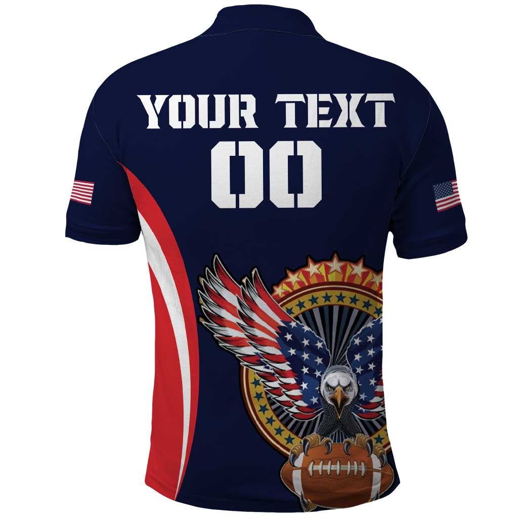 Custom USA Rugby Polo Shirt American Eagle With USA Flags LT18