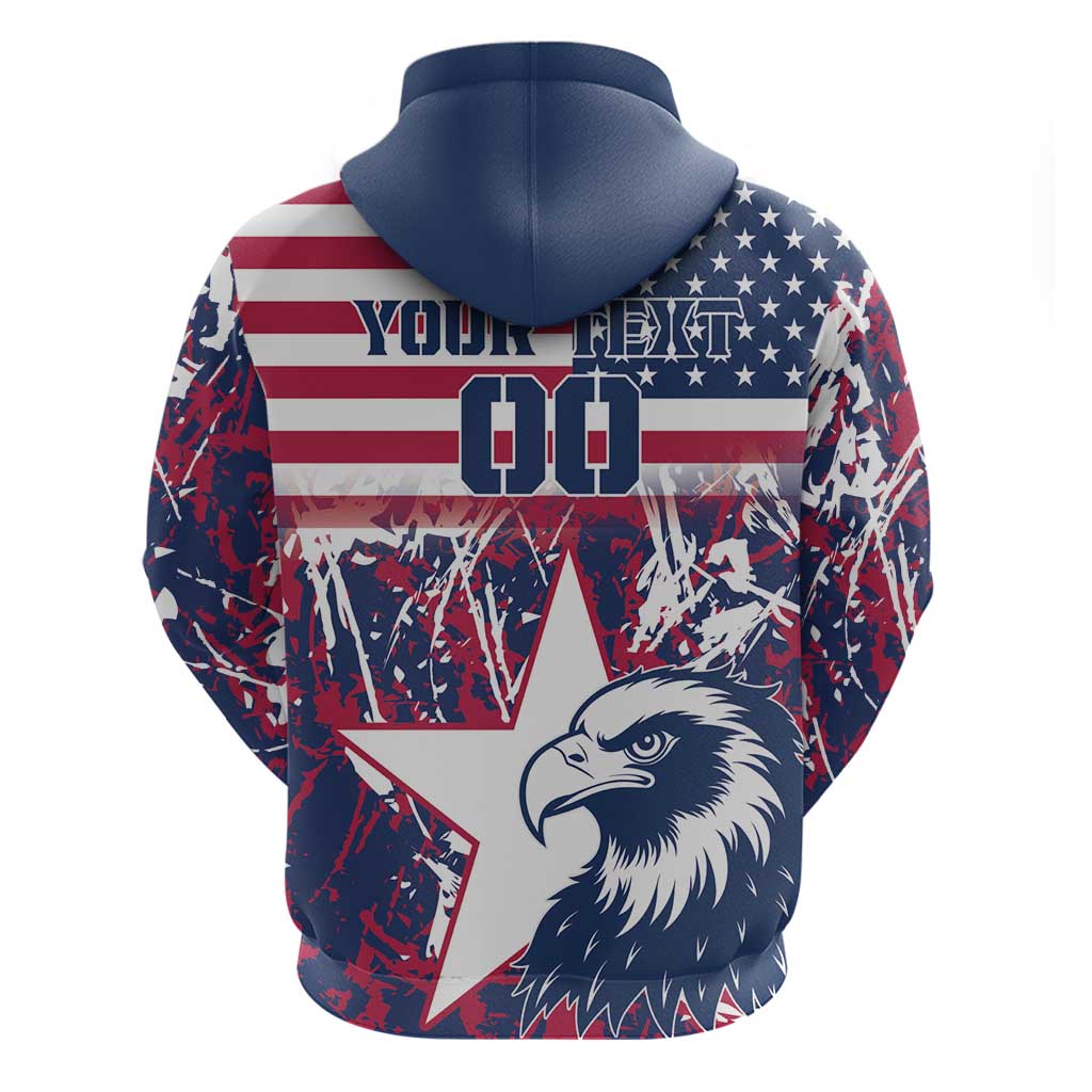 Custom USA Rugby Hoodie Pacific Go Eagles 2024 LT18