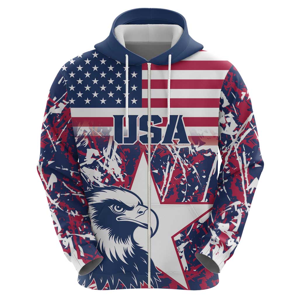 Custom USA Rugby Hoodie Pacific Go Eagles 2024 LT18