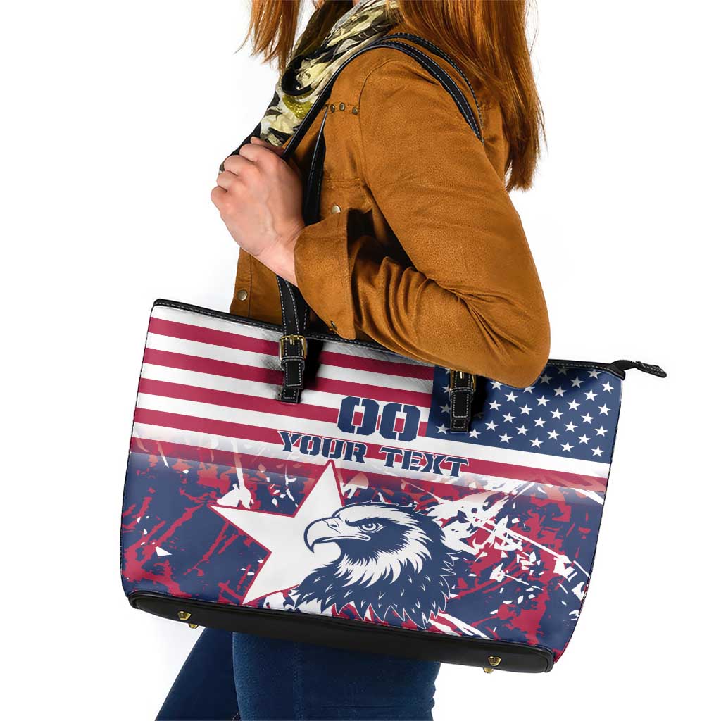 Custom USA Rugby Leather Tote Bag Pacific Go Eagles 2024 LT18