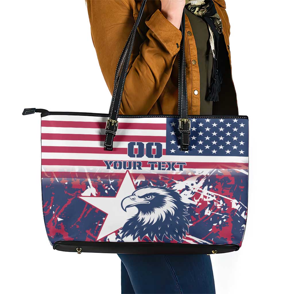 Custom USA Rugby Leather Tote Bag Pacific Go Eagles 2024 LT18