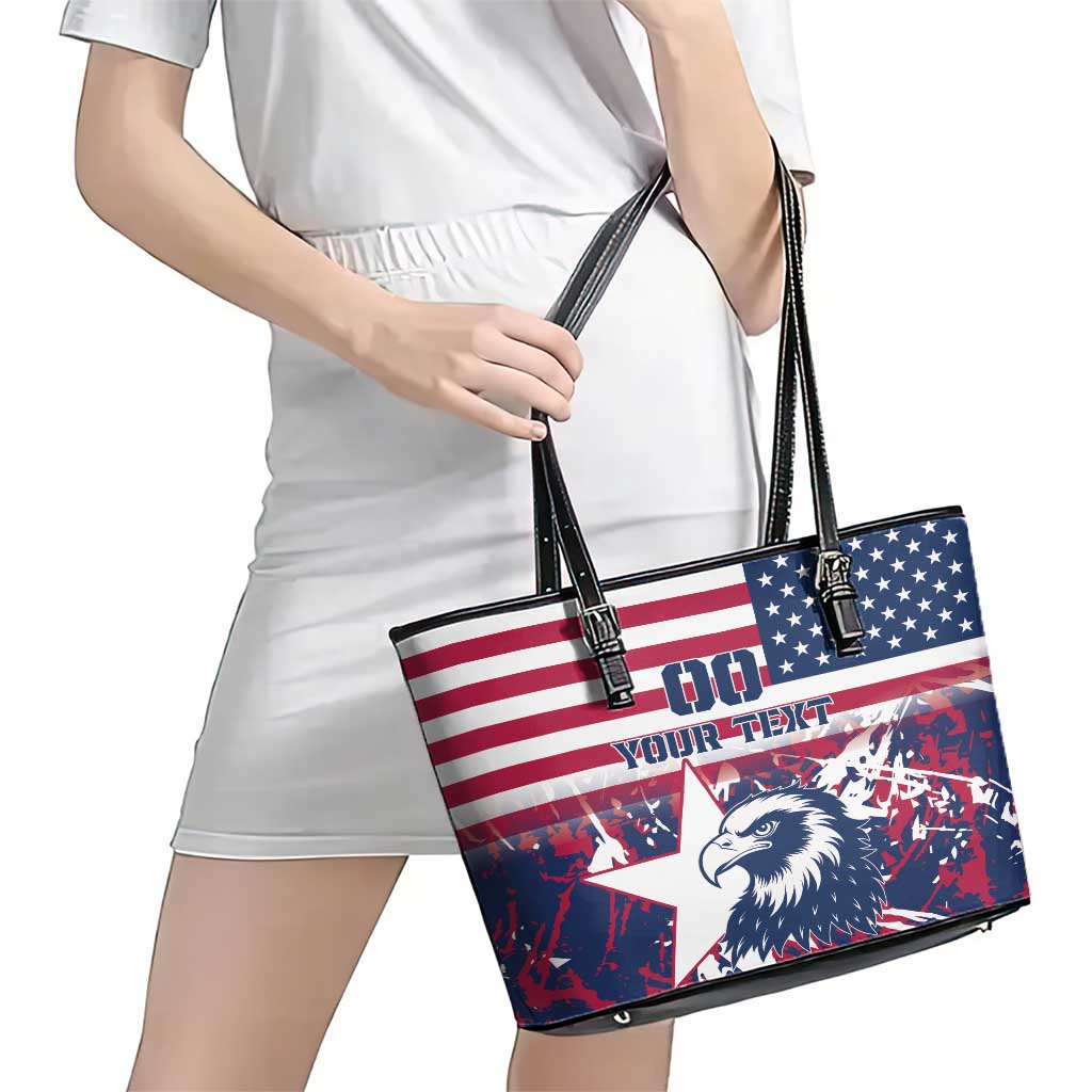 Custom USA Rugby Leather Tote Bag Pacific Go Eagles 2024 LT18