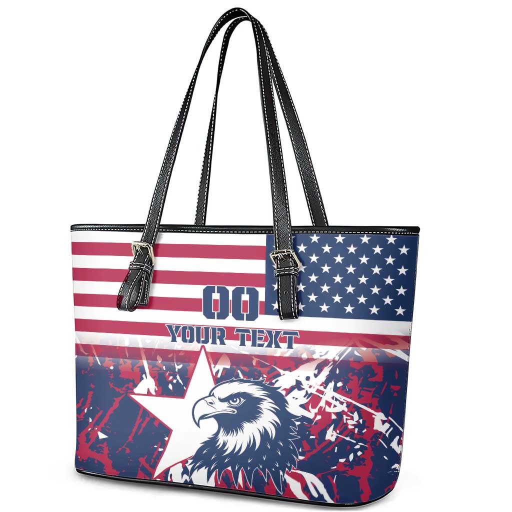 Custom USA Rugby Leather Tote Bag Pacific Go Eagles 2024 LT18