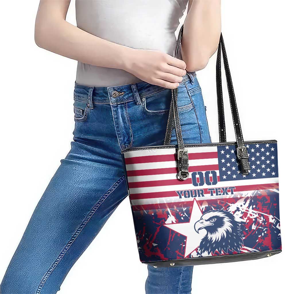 Custom USA Rugby Leather Tote Bag Pacific Go Eagles 2024 LT18