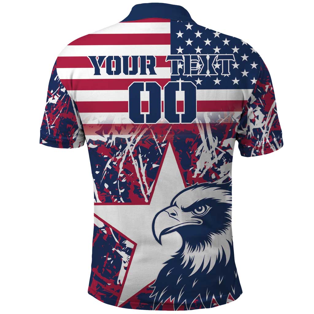 Custom USA Rugby Polo Shirt Pacific Go Eagles 2024 LT18