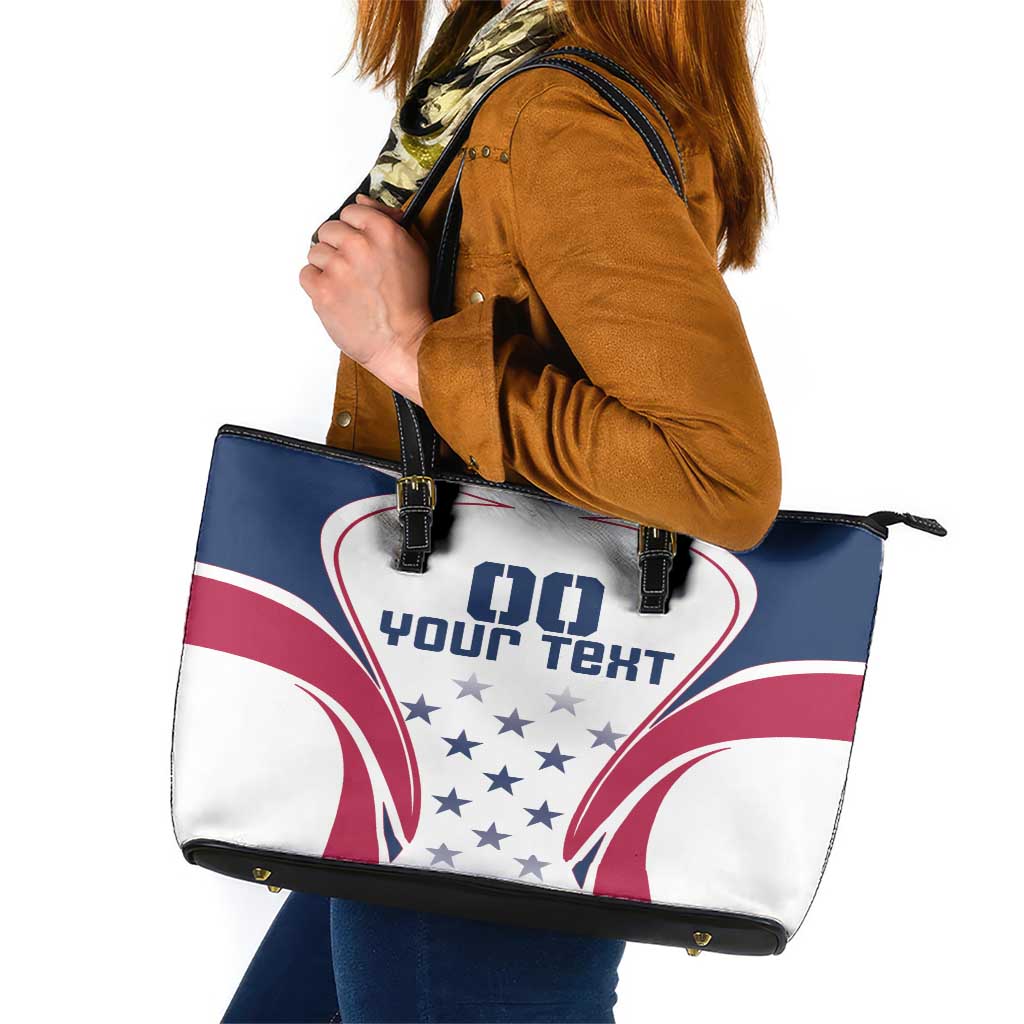 Custom USA Rugby Leather Tote Bag Simple Style LT18
